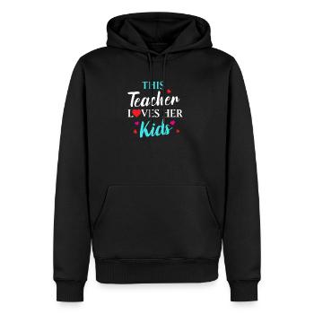 This Teacher Loves Her Kids teacher gifts - Männer Premium Bio Hoodie - Schwarz - Vorne - Nico (187cm)