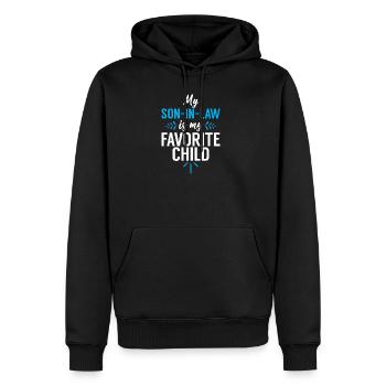 Min svigersøn er min favorit barn Funny Dad Søn - Herre Premium økologisk hoodie - sort - Foran - Nico (187cm)