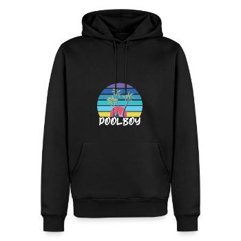 Pool Boy Swimming Lifeguard - Men’s Premium Organic Hoodie - black - Front - Nico (187cm)