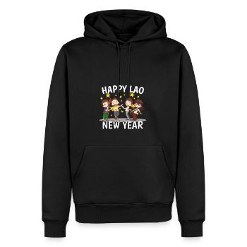 Laos Laote Lao Lao Cadeau du Nouvel An I - Sweat à capuche Premium bio Homme - noir - Devant - Nico (187cm)