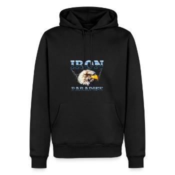 Iron Paradise - Men’s Premium Organic Hoodie - black - Front - Nico (187cm)