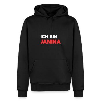 Janina Name Spruch für stolze Janinas - Männer Premium Bio Hoodie - Schwarz - Vorne - Nico (187cm)
