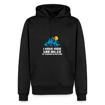 Trail Runner Running Jogging Jogger I Gift - Sweat à capuche Premium bio Homme - noir - Devant - Nico (187cm)