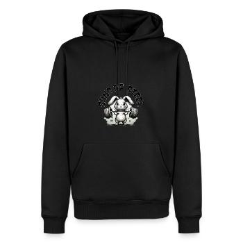 Buns Of Steel - Men’s Premium Organic Hoodie - black - Front - Nico (187cm)