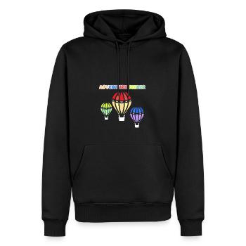 Vol en montgolfière Sky I Gift - Sweat à capuche Premium bio Homme - noir - Devant - Nico (187cm)