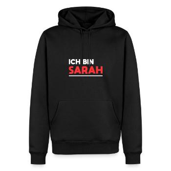 Sarah Name Spruch für stolze Sarahs - Männer Premium Bio Hoodie - Schwarz - Vorne - Nico (187cm)