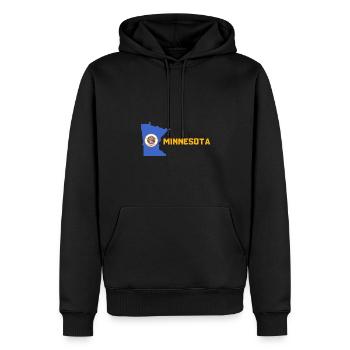 Flagge Minnesota Design für stolze Minnesotaner - Männer Premium Bio Hoodie - Schwarz - Vorne - Nico (187cm)