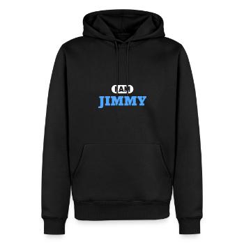 Jimmy Name Saying für stolze Jimmys - Männer Premium Bio Hoodie - Schwarz - Vorne - Nico (187cm)