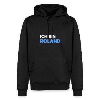 Roland Name Spruch für stolze Rolands - Männer Premium Bio Hoodie - Schwarz - Vorne - Nico (187cm)