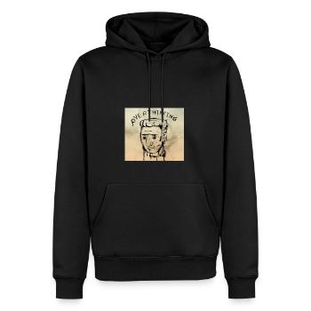 Übermäßiges Nachdenken - Männer Premium Bio Hoodie - Schwarz - Vorne - Nico (187cm)