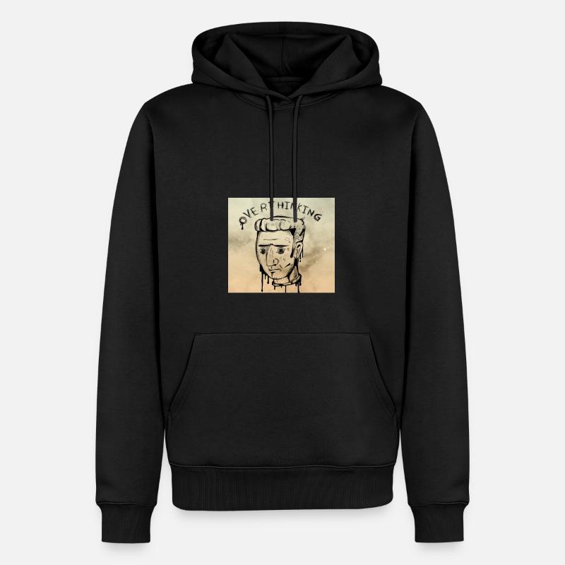 Overthinking - Sweat à capuche Premium bio Homme - noir