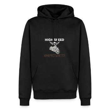 High Speed Motorbike, Motorrad - Männer Premium Bio Hoodie - Schwarz - Vorne - Nico (187cm)