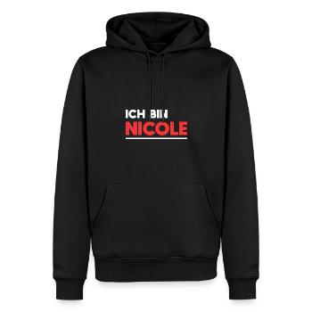 Nicole Name Spruch für stolze Nicoles - Männer Premium Bio Hoodie - Schwarz - Vorne - Nico (187cm)
