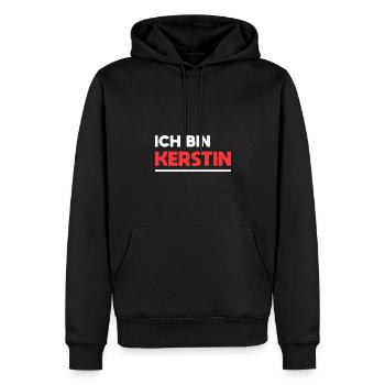 Kerstin Name Spruch für stolze Kerstins - Männer Premium Bio Hoodie - Schwarz - Vorne - Nico (187cm)