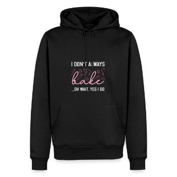 Ich backe nicht immer... Oh, warte, ja, ich backe - Männer Premium Bio Hoodie - Schwarz - Vorne - Nico (187cm)