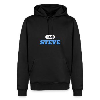 Steve Namenszusatz für stolze Steves - Männer Premium Bio Hoodie - Schwarz - Vorne - Nico (187cm)