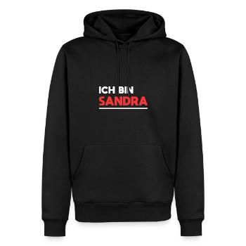 Sandra Name Spruch für stolze Sandras - Männer Premium Bio Hoodie - Schwarz - Vorne - Nico (187cm)