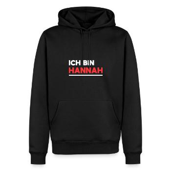 Hannah Name Spruch für stolze Hannahs - Männer Premium Bio Hoodie - Schwarz - Vorne - Nico (187cm)