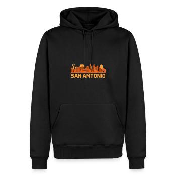 Design de la ligne d’horizon de San Antonio pour la fière San - Sweat à capuche Premium bio Homme - noir - Devant - Nico (187cm)