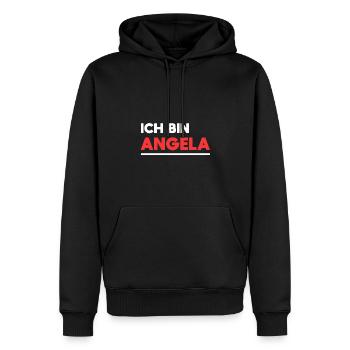 Angela Name Spruch für stolze Angelas - Männer Premium Bio Hoodie - Schwarz - Vorne - Nico (187cm)