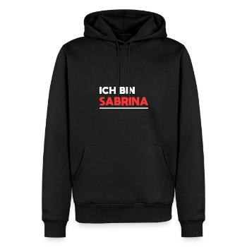 Sabrina Name Spruch für stolze Sabrinas - Männer Premium Bio Hoodie - Schwarz - Vorne - Nico (187cm)