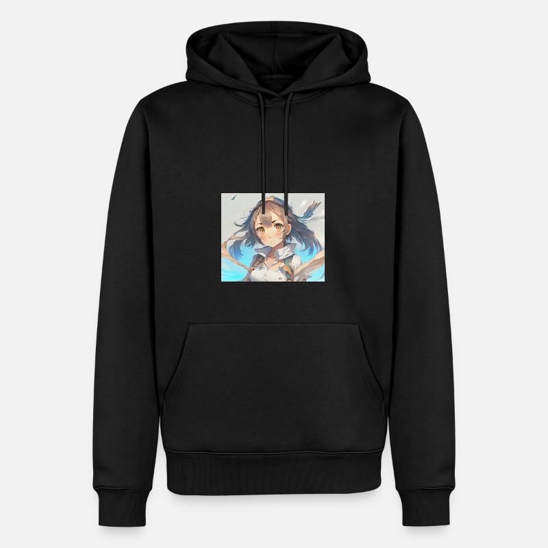 Explorateur d’anime - Sweat à capuche Premium bio Homme - noir