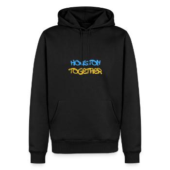 Houston Together Design für stolze Houstoner - Männer Premium Bio Hoodie - Schwarz - Vorne - Nico (187cm)