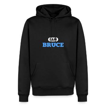 Bruce Name Saying für stolze Bruces - Männer Premium Bio Hoodie - Schwarz - Vorne - Nico (187cm)