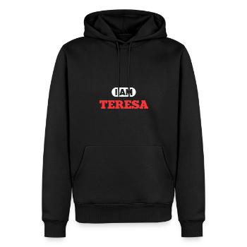 Teresa Name Spruch für stolze Teresas - Männer Premium Bio Hoodie - Schwarz - Vorne - Nico (187cm)