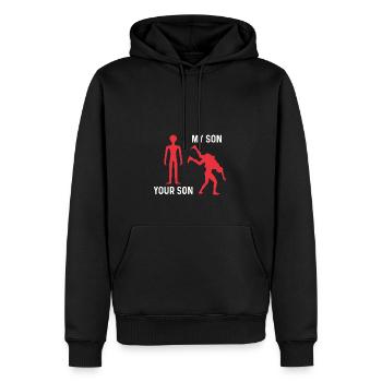 Dein Sohn Mein Sohn - Männer Premium Bio Hoodie - Schwarz - Vorne - Nico (187cm)