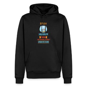 Fisch Bewahrer - Männer Premium Bio Hoodie - Schwarz - Vorne - Nico (187cm)