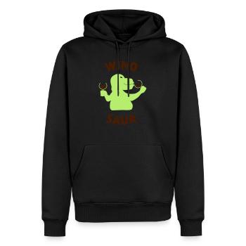 Winosaur - Männer Premium Bio Hoodie - Schwarz - Vorne - Nico (187cm)