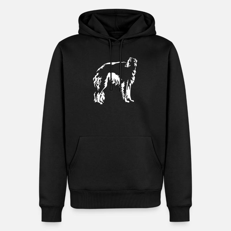 Barsoi "Black Edition" - Männer Premium Bio Hoodie - Schwarz