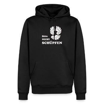 Bitte nicht Schüpfen - Männer Premium Bio Hoodie - Schwarz - Vorne - Nico (187cm)