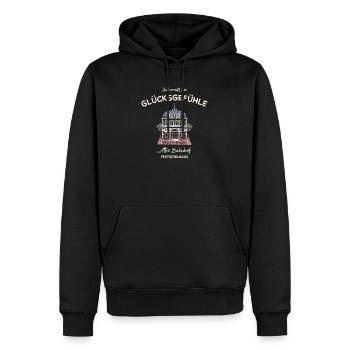 Baden-Baden, Festspielhaus Alter Bahnhof - Sweat à capuche Premium bio Homme - noir - Devant - Nico (187cm)