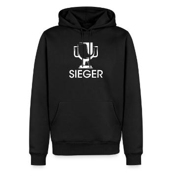 Sieger Pokal Symbol Zeichen Gewinner Wettbewerb - Männer Premium Bio Hoodie - Schwarz - Vorne - Nico (187cm)