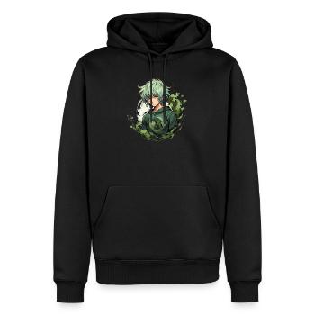Manga Design - Sweat à capuche Premium bio Homme - noir - Devant - Nico (187cm)