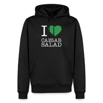 I LOVE CAESAR SALAD - Männer Premium Bio Hoodie - Schwarz - Vorne - Nico (187cm)