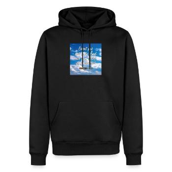 Proverbs16:3 - Men’s Premium Organic Hoodie - black - Front - Nico (187cm)