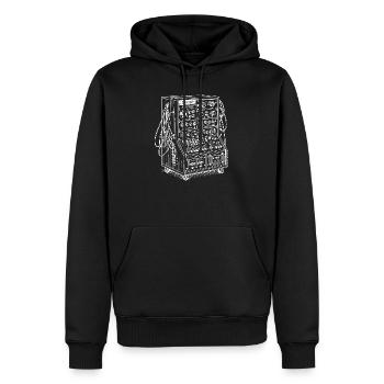 T-Shirt-Control-Tower-Soundsystem - Männer Premium Bio Hoodie - Schwarz - Vorne - Nico (187cm)