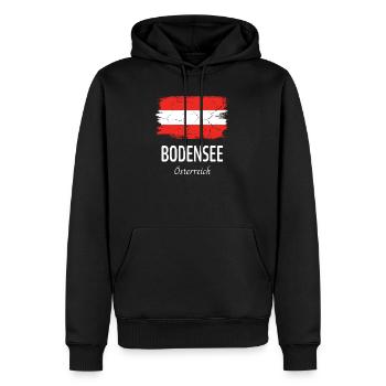 Lake Constance - Men’s Premium Organic Hoodie - black - Front - Nico (187cm)