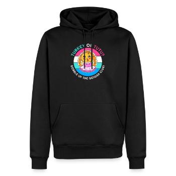 Thanksgiving Gender Reveal Werdende Mutter - Männer Premium Bio Hoodie - Schwarz - Vorne - Nico (187cm)