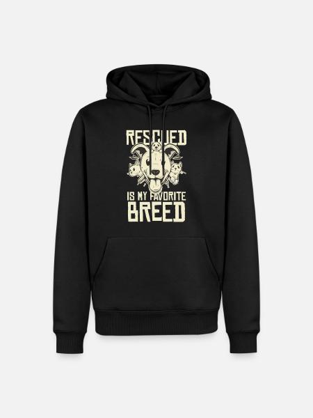 Rettete Lieblinge – Meine Lieblingsrasse - Männer Premium Bio Hoodie - Schwarz
