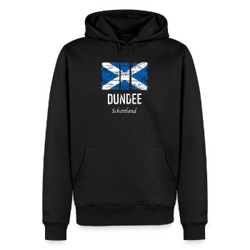 Dundee - Sweat à capuche Premium bio Homme - noir - Devant - Nico (187cm)