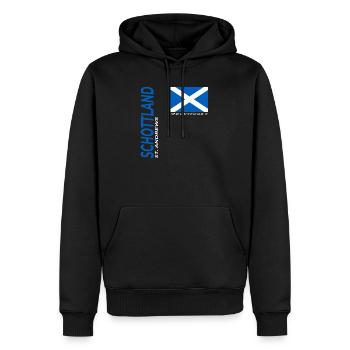 St. Andrews - Sweat à capuche Premium bio Homme - noir - Devant - Nico (187cm)