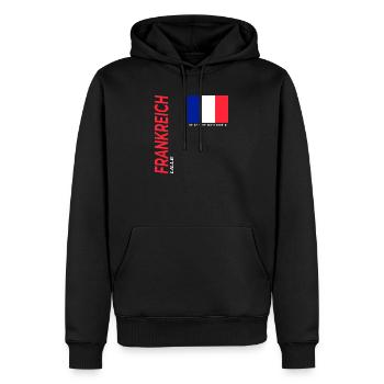 Lille - Männer Premium Bio Hoodie - Schwarz - Vorne - Nico (187cm)