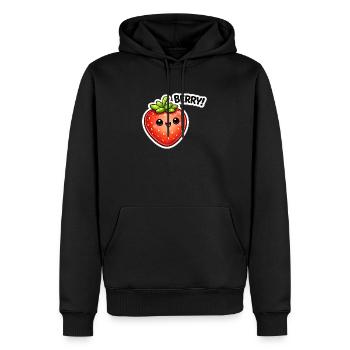 Autocollants Berry Style Kawaii - Sweat à capuche Premium bio Homme - noir - Devant - Nico (187cm)