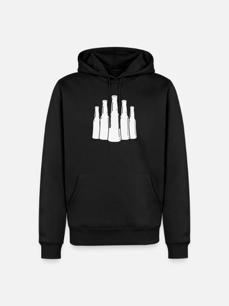 Beer Bottles Silhouette - Men’s Premium Organic Hoodie - black