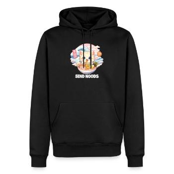 Ramen Nouilles, Amoureux des Chats, Kats Kawaii Rétro - Sweat à capuche Premium bio Homme - noir - Devant - Nico (187cm)