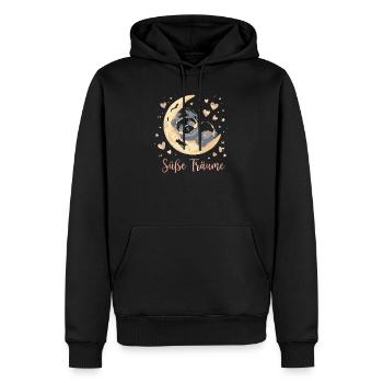 Süße Träume Panda Mond - Männer Premium Bio Hoodie - Schwarz - Vorne - Nico (187cm)